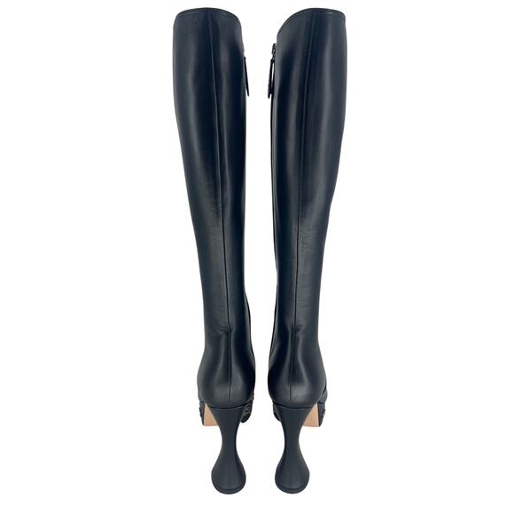 Gucci Black Janaya Platform GG Studded Tall Knee High Boot - Picture 12 of 16